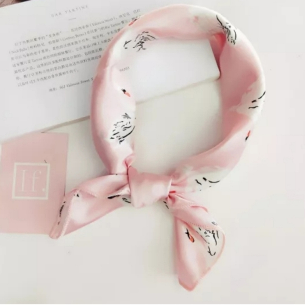 Soft Silky Fun Scarf For Head Hair Bag Neck